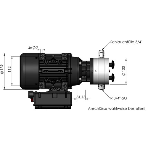 G928sm 42 Schrittmotor-Schlauchpumpe schnell ladende Schlauchpumpe mit  großem Durchfluss