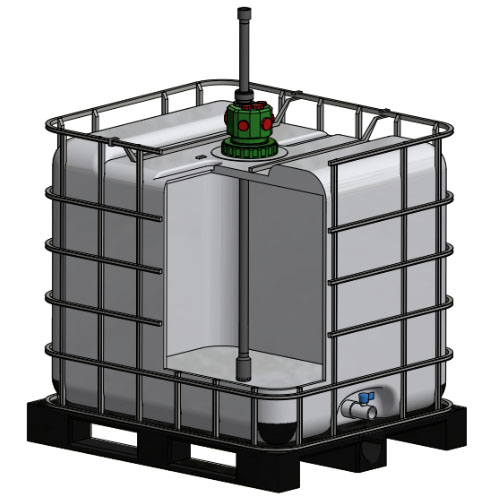 Sauglanze verstellbar für Multi - Flex -Block - aus PE mit PTFE Kugel - FPM  Dichtung - Zubehör IBC Tank - Behälter