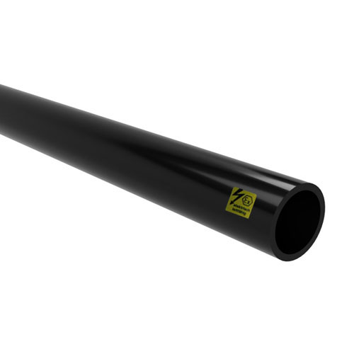 PPs-el Rohr schwarz, SDR11, MOP 6 bar, Standardlänge 5000 mm, elektrisch leitfähig